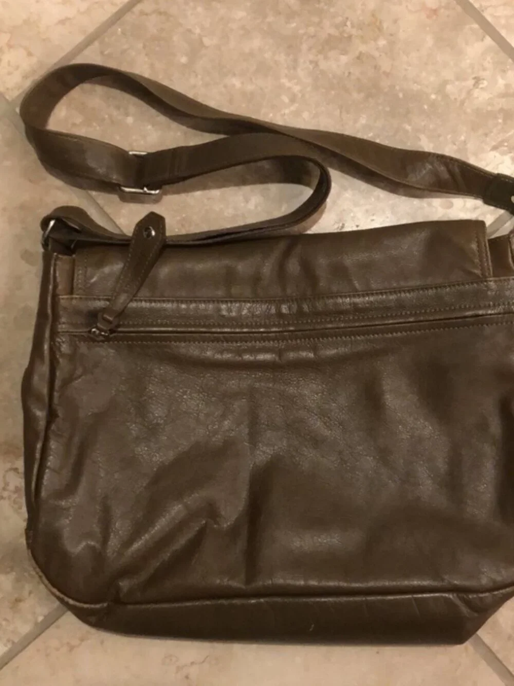 Vintage Longchamp leather flap carryall messenger satchel laptop shoulder bag